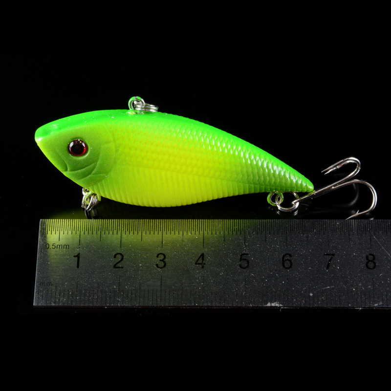 Mồi câu cá VIB 7cm/10.1g  nhựa cứng nhân tạo lưỡi câu sắc bén mô phỏng mắt cá 3D lặn sâu 0.5-2.5m chống thấm (8 màu) 