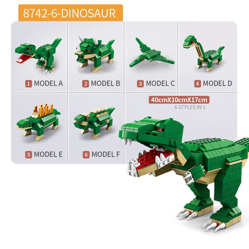 (8742) Bộ đồ chơi Lego 6ni1 1000 Xe kỹ thuật vàng Quà Tặng Sinh Nhật Cho Bé Trai
