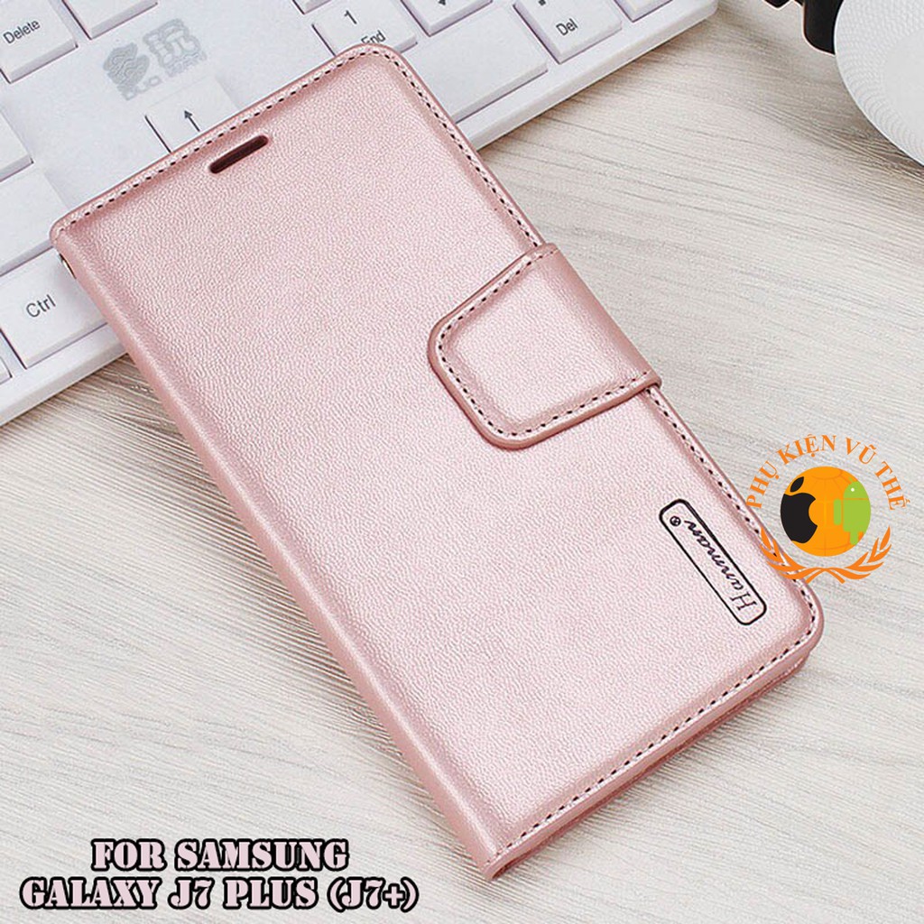 Bao Da Kèm Ví 2 in 1 Dành Cho Điện Thoại Samsung Galaxy J7 Plus Hanman Cao Cấp | BigBuy360 - bigbuy360.vn