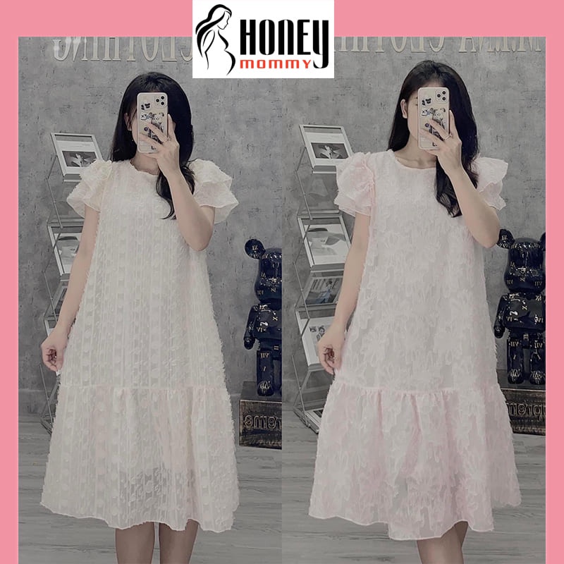 Váy Bầu Đầm Bầu Dự Tiệc Mùa Hè Dáng Xuông Sang Chảnh Đi Chơi Đi Làm Công Sở HD2667 Honey Mommy