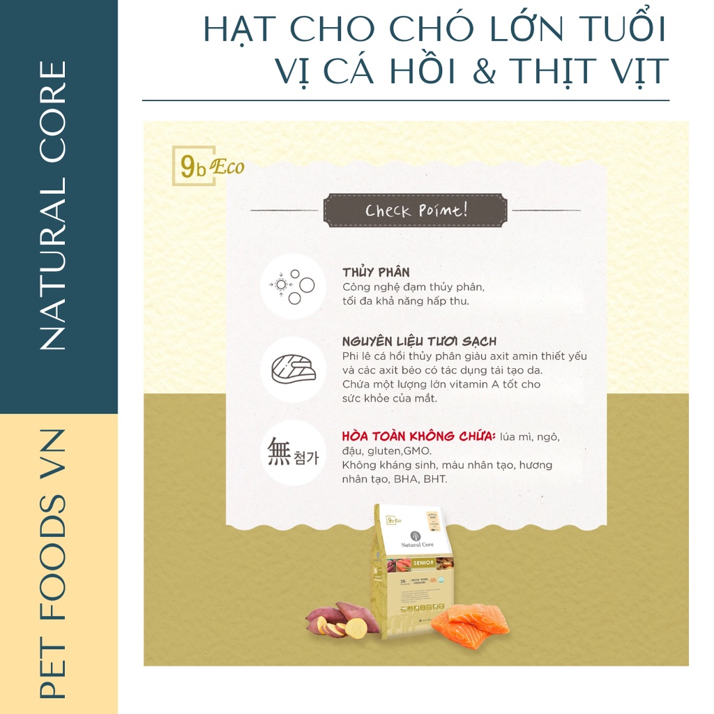 Hạt cho chó già NATURAL CORE SENIOR DOG 1kg