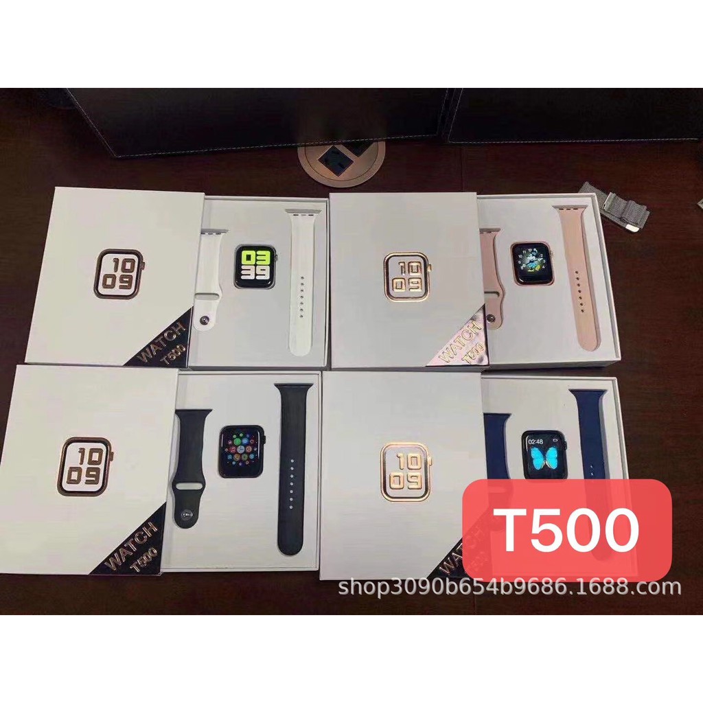 Đồng hồ thông minh Apple watch T500 fullbox, chống nước, kết nối Bluetooth, đo nhịp tim, chống nước (Bảo hành 3 tháng)