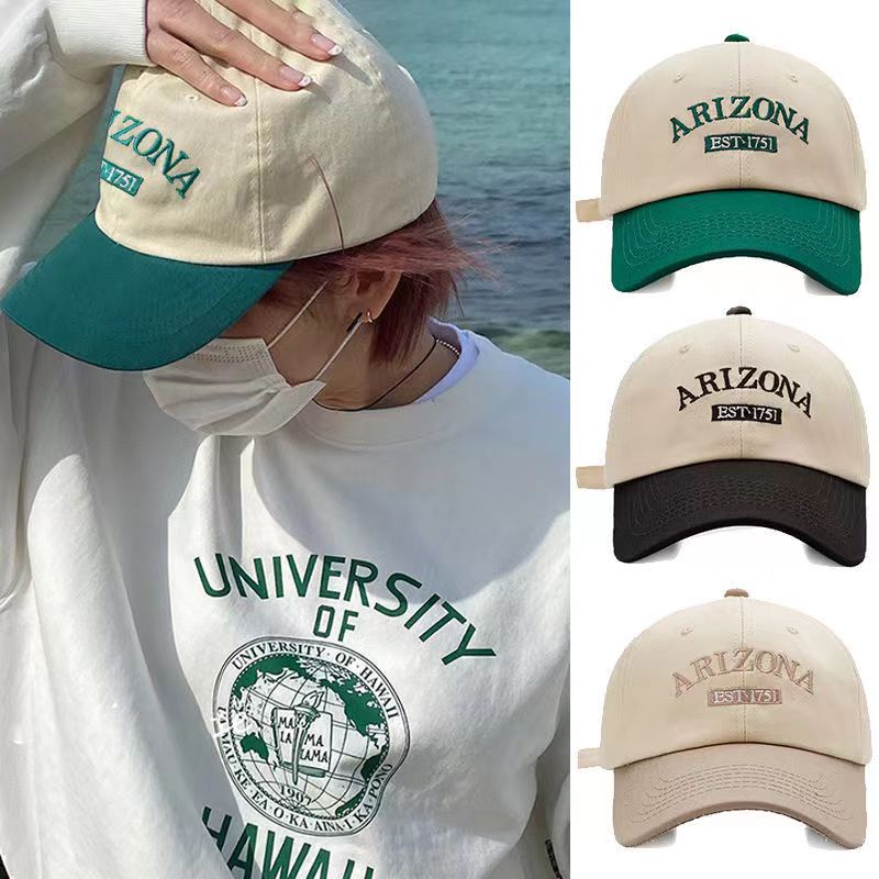 Nón Lưỡi Trai cotton Thêu Họa Tiết Thời Trang Hàn Quốc 5 Màu Tùy Chọn EST.1751