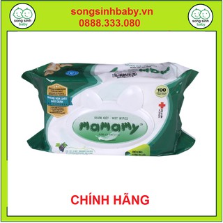 Giấy ướt mamamy có nắp không mùi combo 10 bịch