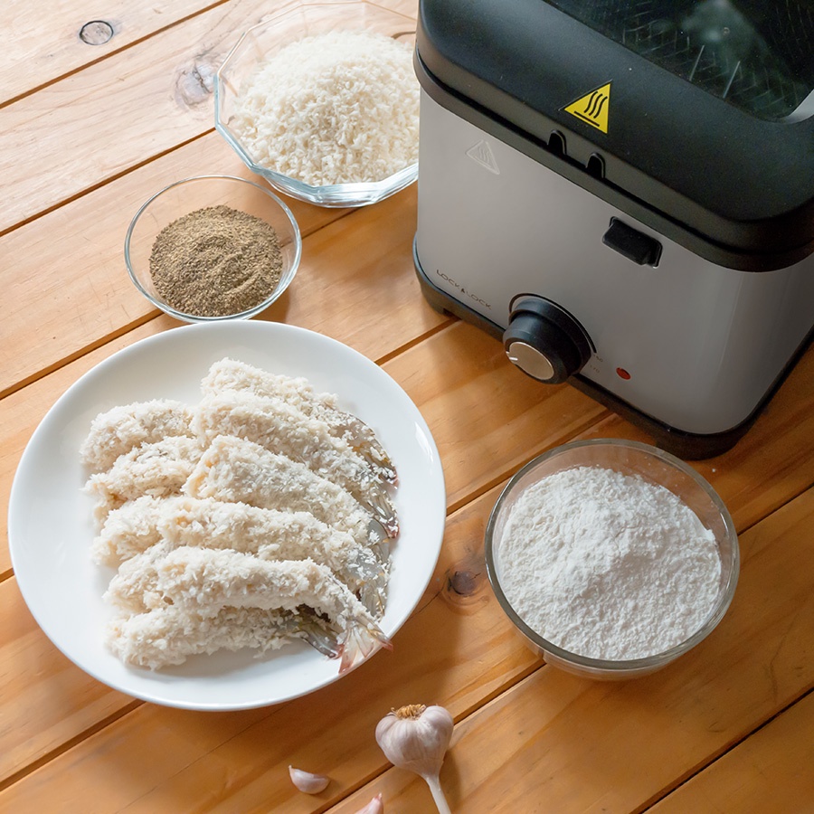 Nồi Chiên Ngập Dầu chính hãng Lock&Lock EJF716SLV , chiên gà rán, mực, tôm, nem siêu giòn!