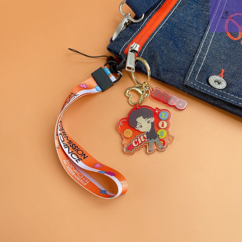 Dây đeo cổ gắn điện thoại hình nhóm nhạc Kpop BTSS 2021