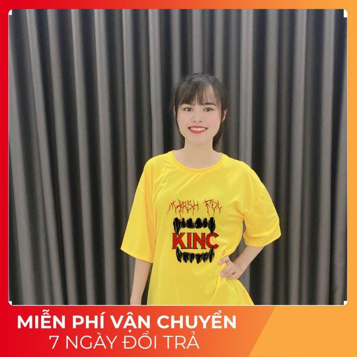 [BLUE05626] - Áo thun tay lỡ in chữ KINC ⚡ FREESHIP + ẢNH THẬT ⚡ mang phong cách teen Hàn Quốc Chưa Có Đánh Giá