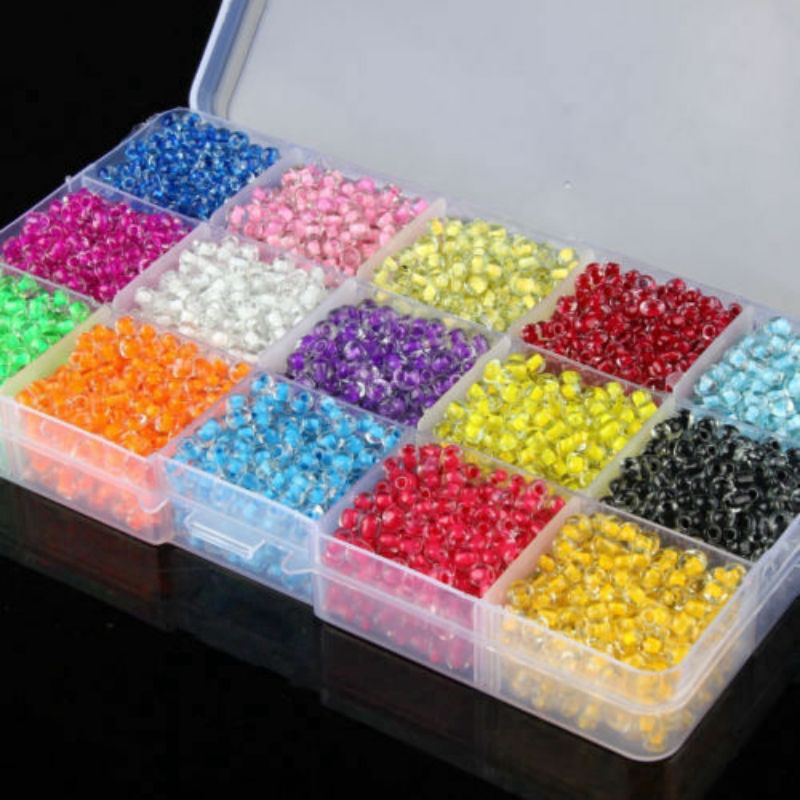 Sét 100 hạt pha lê mic nhiều màu 4x3mm dùng để mix trang sức nguyên liệu handmade