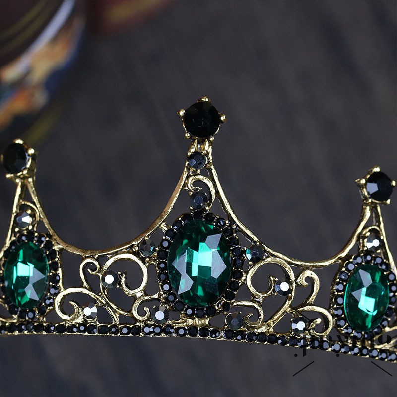 GETNOIVAS Vương miệng đính đá pha lê phong cách vintage thời trang cho cô dâu