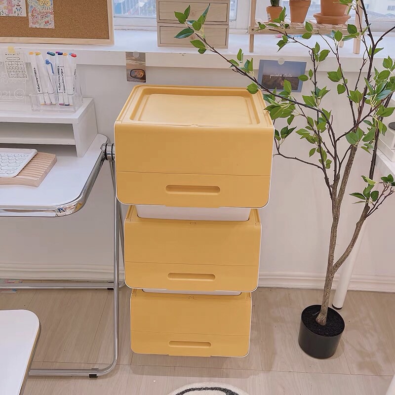 Hộp lưu trữ dung tích lớn, lưu trữ đồ ăn nhanh ,đồ chơi , sách vở văn phòng phẩm Chimi house