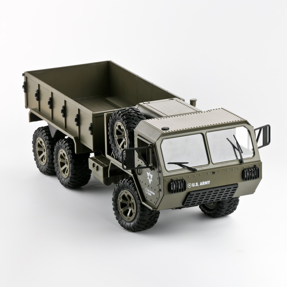 Xe ô tô tải quân sự điều khiển từ xa Fayee FY004 FY004A US Military Truck 1/16 dẫn động 3 cầu 6WD đồ chơi RC siêu bền