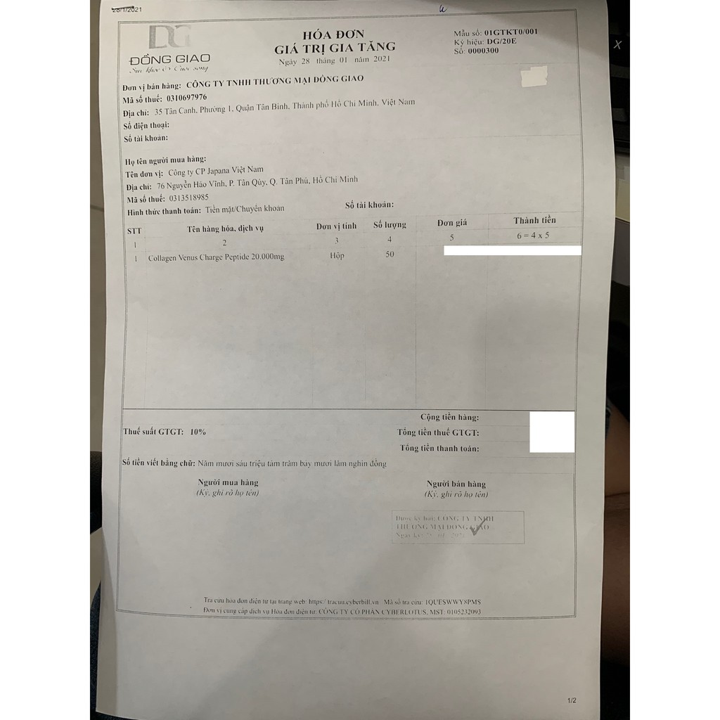 Nước uống Collagen Venus Charge 20.000mg