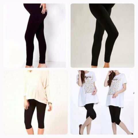 Quần bầu legging ngố trơn