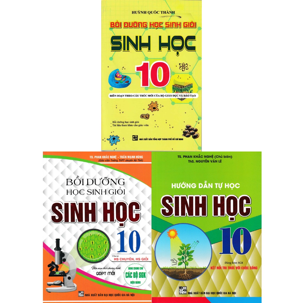 Sách - Combo Hướng Dẫn Tự Học Sinh Học 10 + Bồi Dưỡng Học Sinh Giỏi Sinh Học 10 ( 3 Quyển )
