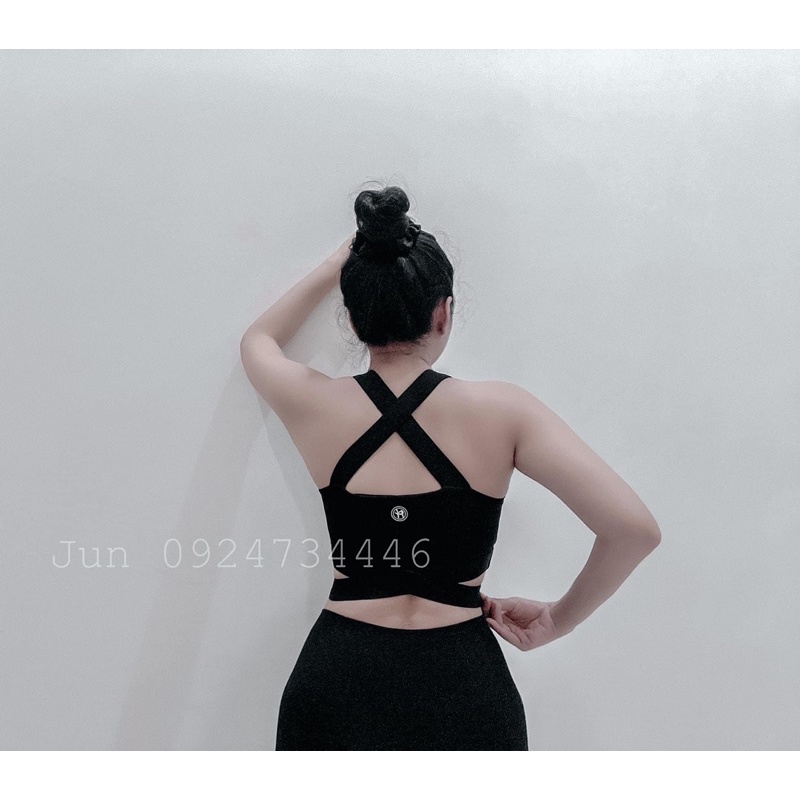 Áo bra chéo eo hàng QC cao cấp tập gym yoga