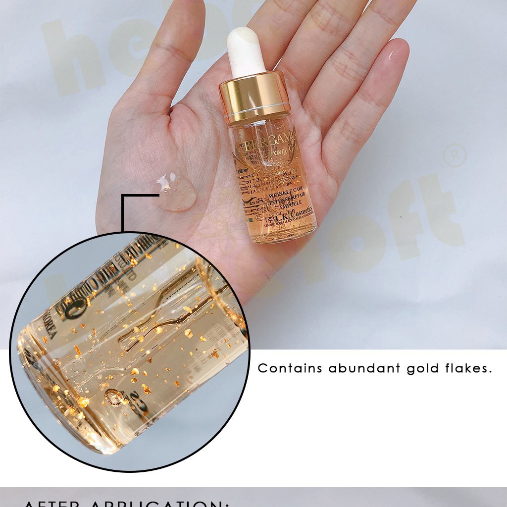 [Set 2 lọ] Tinh chất tinh thể vàng dưỡng trắng và tái tạo làn da Bergamo Luxury Gold Collagen &amp; Caviar