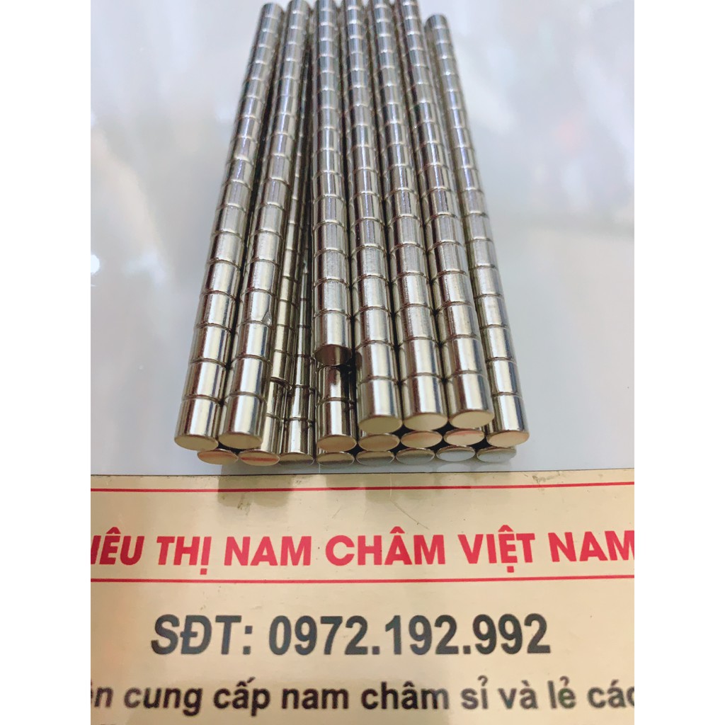 Bộ 10 viên nam châm đất hiếm D6x6mm siêu hút