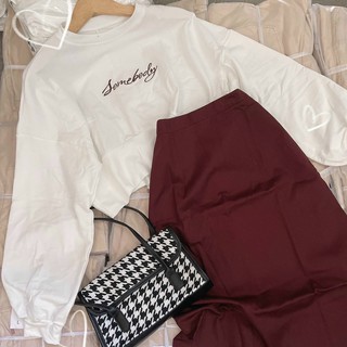 Set cv dài áo croptop