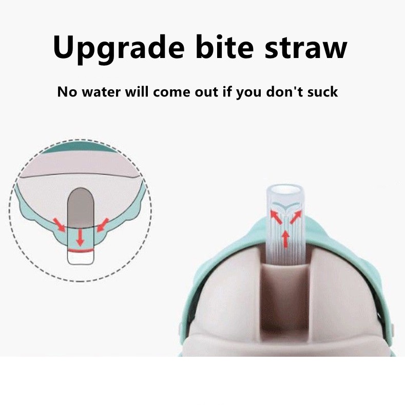 Bình nước SABUY có ống hút chống nghẹt thở họa tiết hoạt hình dễ thương dành cho trẻ em 250ml