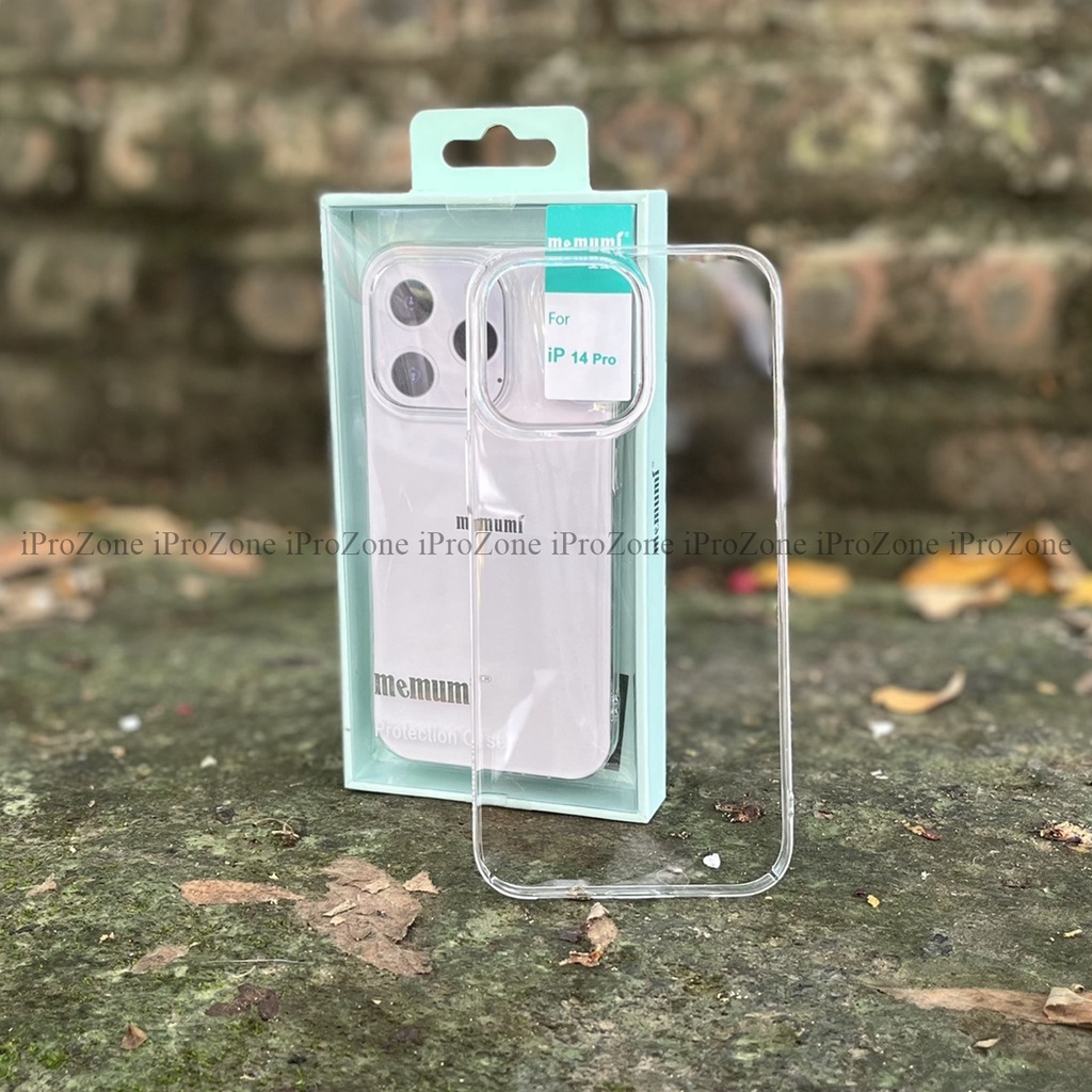 Ốp lưng trong siêu mỏng Memumi cho Smart Phone 14 Pro Max , 12 , 13 Pro Max , 11 chống ố vàng , siêu nhẹ chính hãng