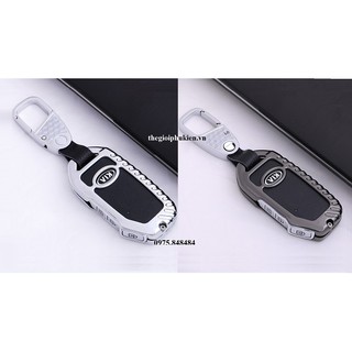 Ốp inox bọc bảo vệ chìa khóa xe Kia Cerato 2019 kèm móc đeo