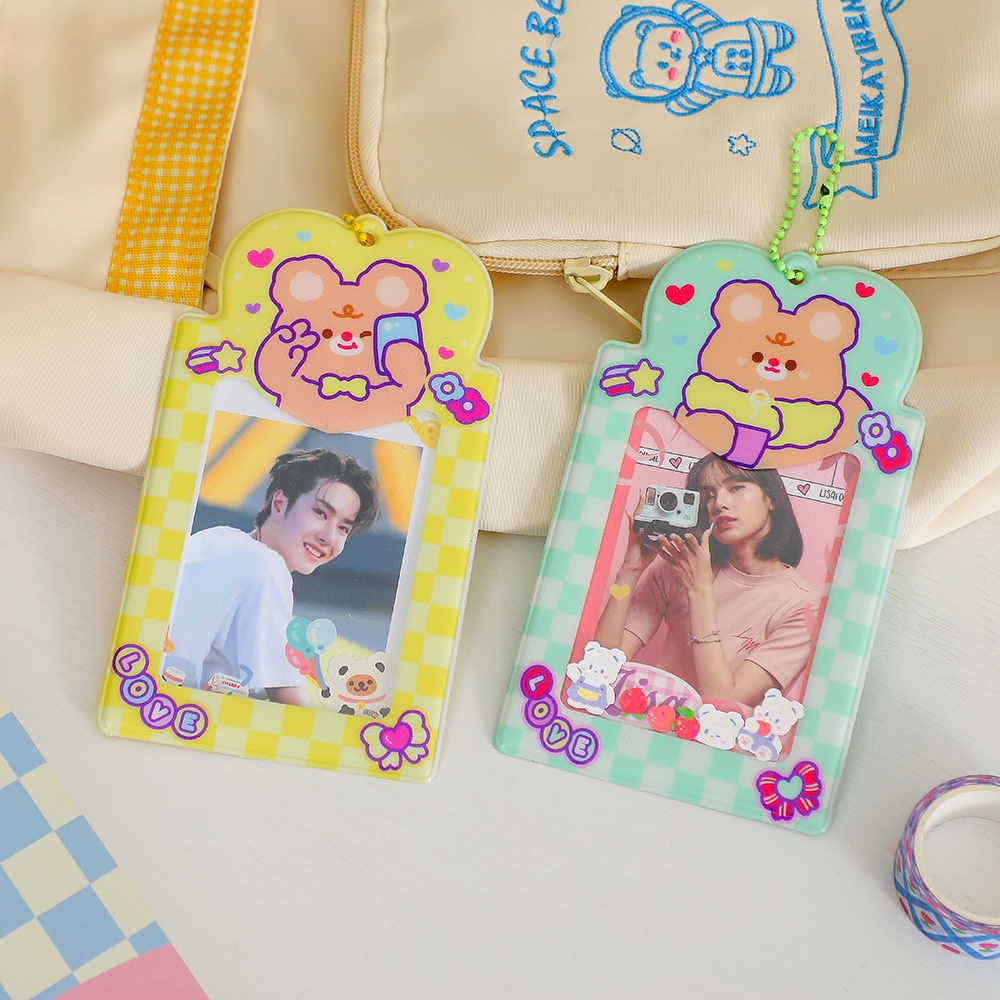 Móc Khóa Chủ Đề Hoạt Hình Lomo Đáng Yêu Giá Đỡ