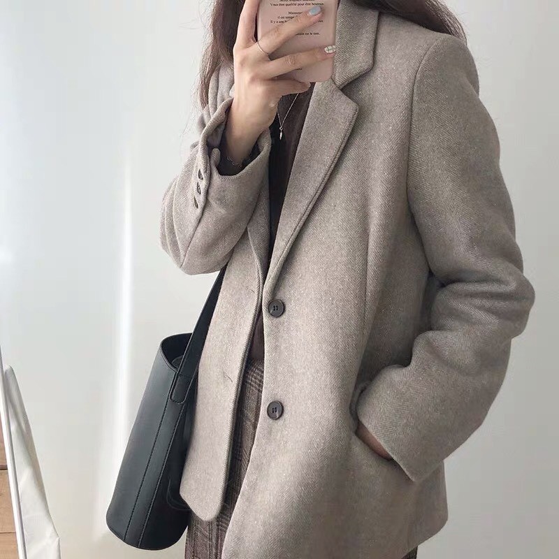 Áo blaze dạ ulzzang 2 cúc | BigBuy360 - bigbuy360.vn