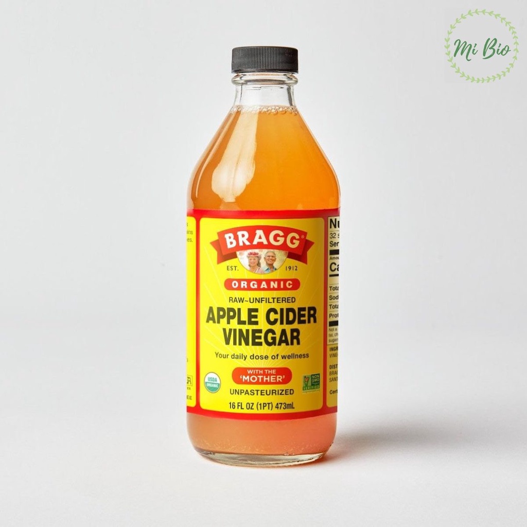 Giấm táo hữu cơ Bragg 473ml - Raw Apple Cider Vinegar