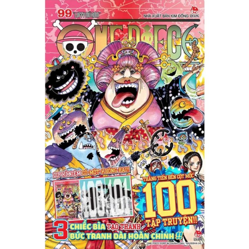 One Piece 99 100 101 Op Bản Bia Rời Kem Postcard Khac Bibione Vn