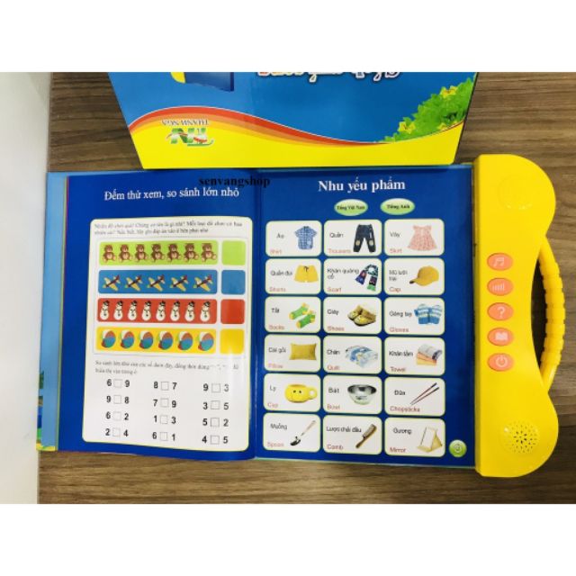[Giảm giá sốc] Đồ chơi thông minh, Sách nói điện tử song ngữ Anh - Việt cho bé từ 1-5 tuổi, tặng kèm 1bút,  3 pin - Xuka