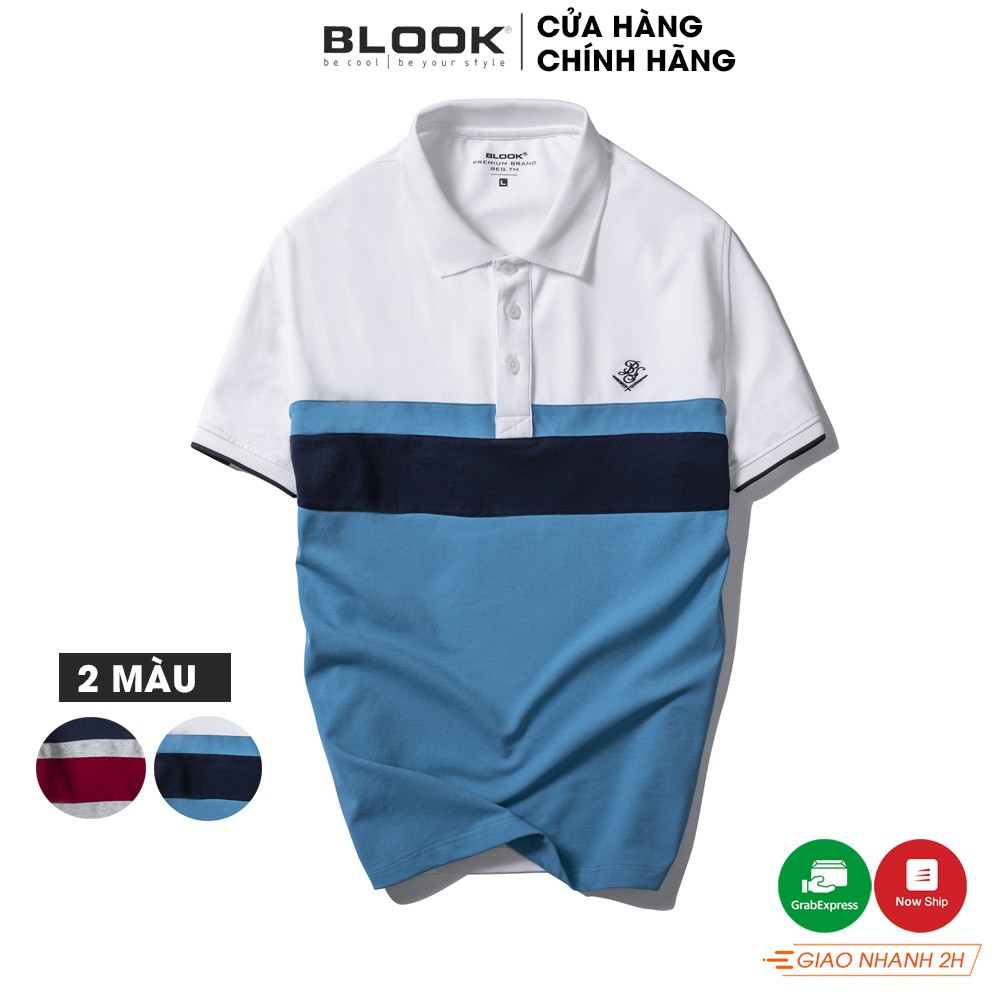 Áo polo nam slimfit BLOOK vải thun cá sấu cotton co giãn phối màu trẻ trung 33392 ( HÌNH THẬT ) | BigBuy360 - bigbuy360.vn