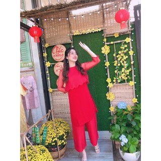 Áo dài cách tân kèm quần suôn < 55kg