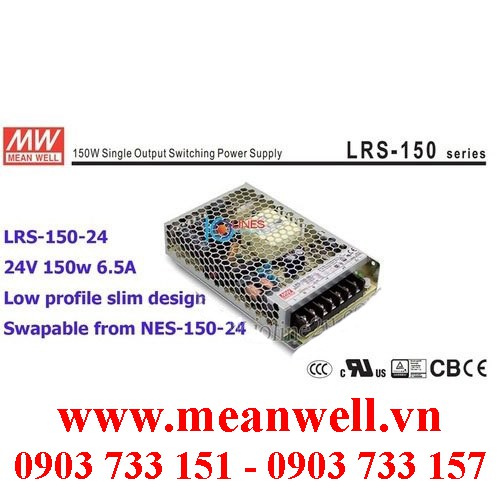Nguồn tổ ong 12VDC Meanwell LRS -150-12