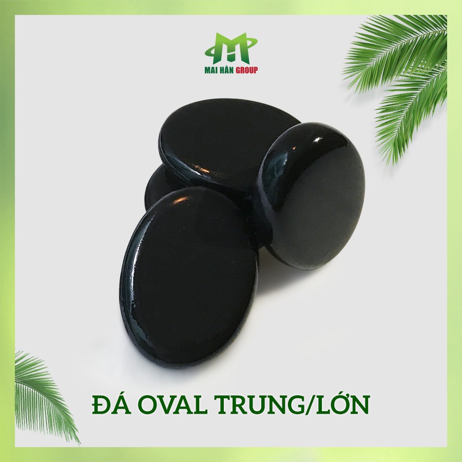 Đá Nóng Massage Lưng  - Oval Lớn - Đá Tự Nhiên