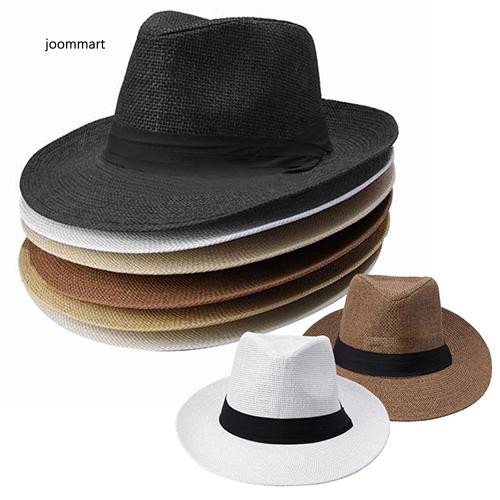 Mũ cói đi biển phối dây ruy băng thời trang cho nam nữ | BigBuy360 - bigbuy360.vn