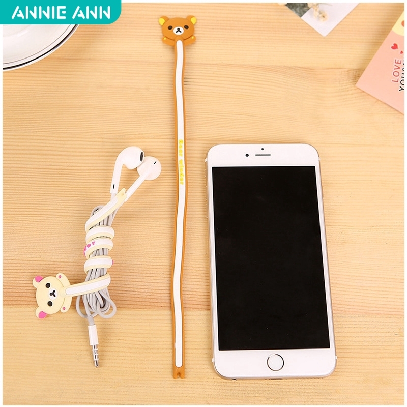 Dễ Thương Dây Quấn Cáp Sạc / Tai Nghe Bằng Silicon Hình Đáng Yêu Tiện Dụng