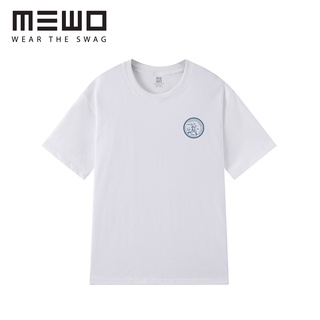 ÁO THUN TRẮNG UNISEX MEWO COTTON 100% LOGO BASIC