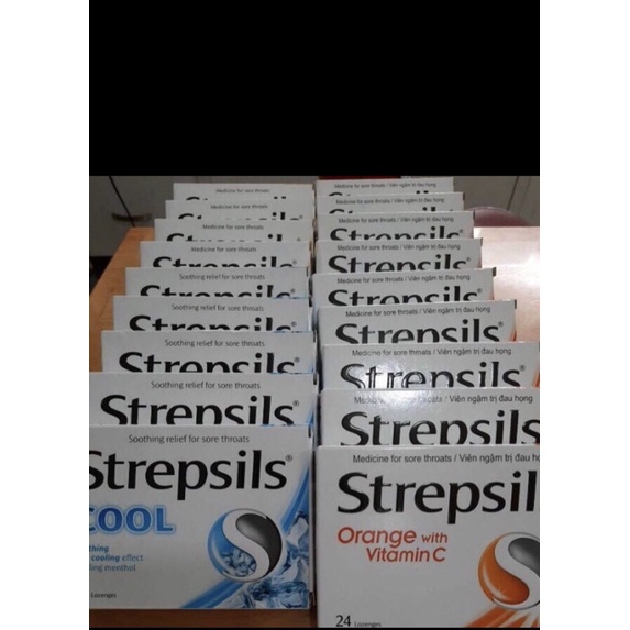 ✅ Kẹo Ngậm Strepsils Hộp 24 Viên