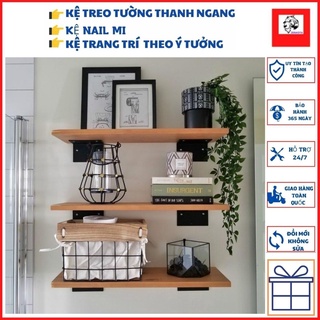 Kệ treo tường trang trí phòng khách, phòng ngủ, góc học tập dài 40cm x sâu 15cm, treo tường giấu vít rễ dàng lắp đặt