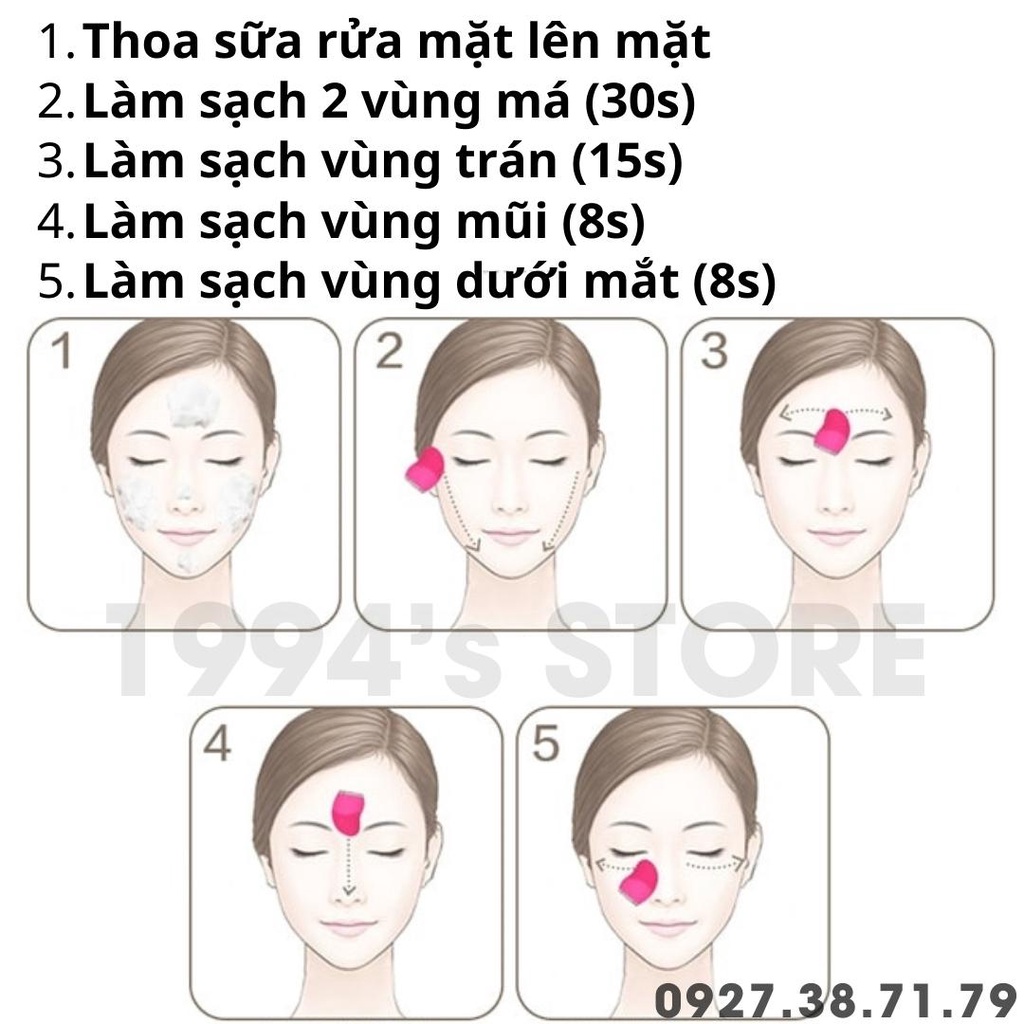 (CÓ SẴN) Máy Rửa Mặt Sóng Âm Nanjiren Hàng Cao Cấp Nội Địa Trung Quốc (15 chế độ rung massage bằng sóng âm)