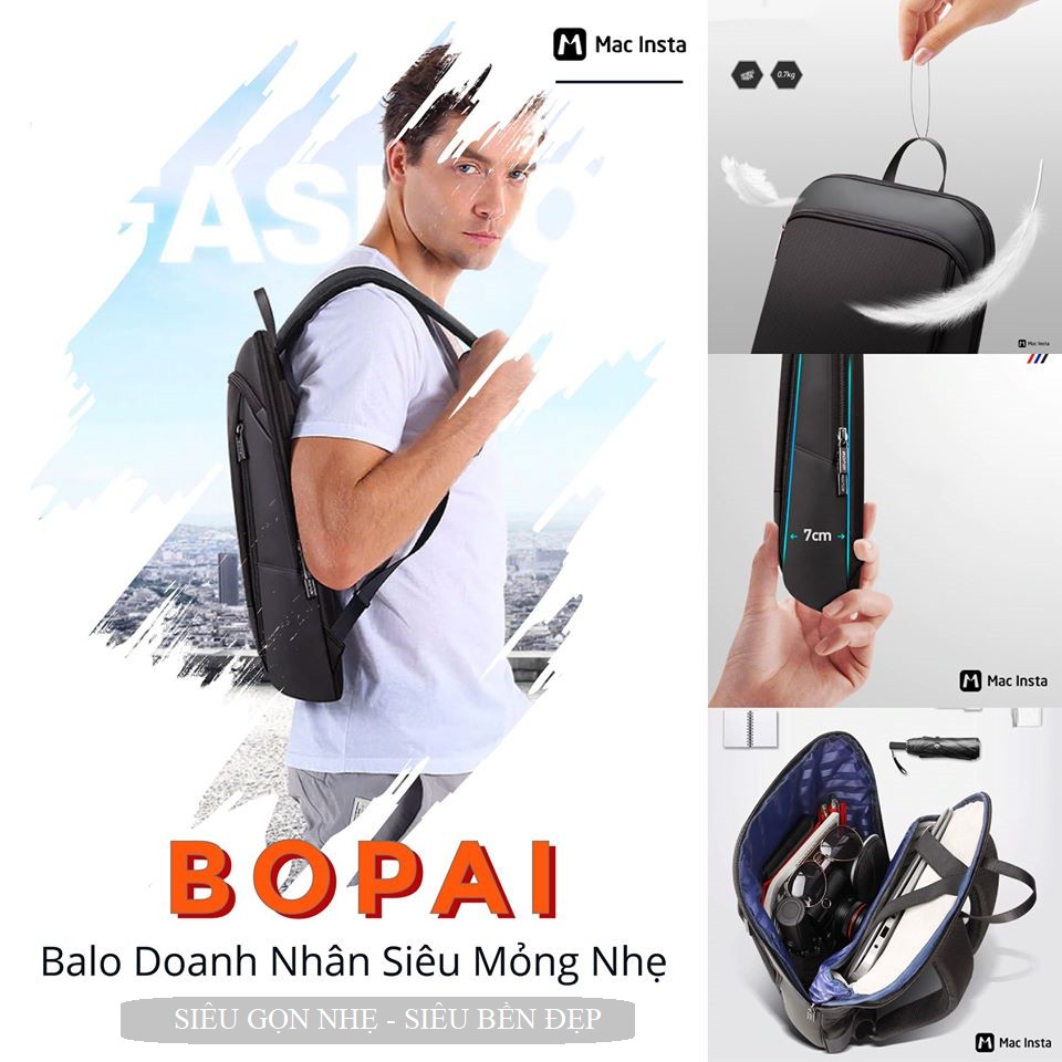 BALO DOANH NHÂN BOPAI SIÊU MỎNG NHẸ 15.6: SIÊU GỌN NHẸ, SIÊU BỀN ĐẸP - Home and Garden