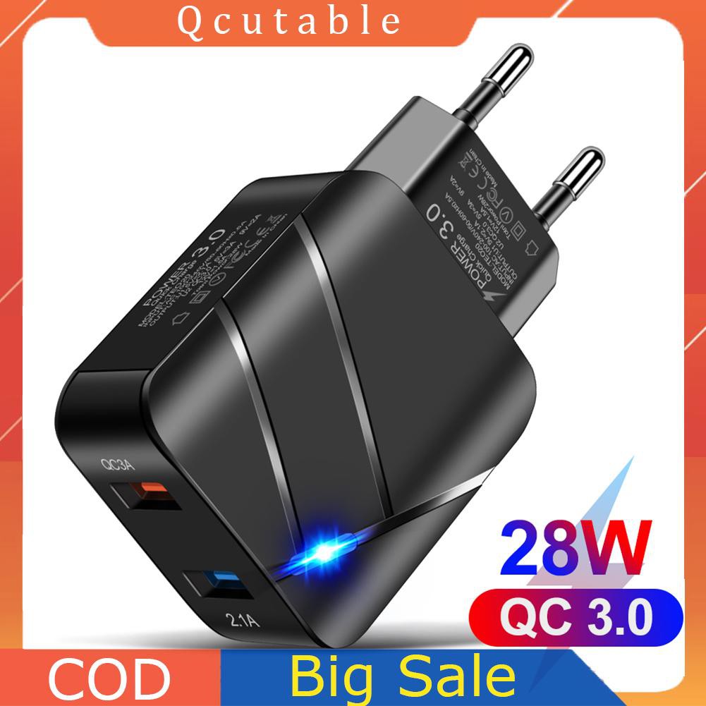 Củ Sạc Nhanh 28w Usb 3.0 Cho Điện Thoại / Máy Tính Bảng