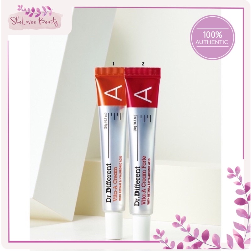 [Mã 11FMCGSALE1 giảm 10% đơn 250K] Kem dưỡng da Dr.Different Vita A Cream Retinal 0.05% -0.1%