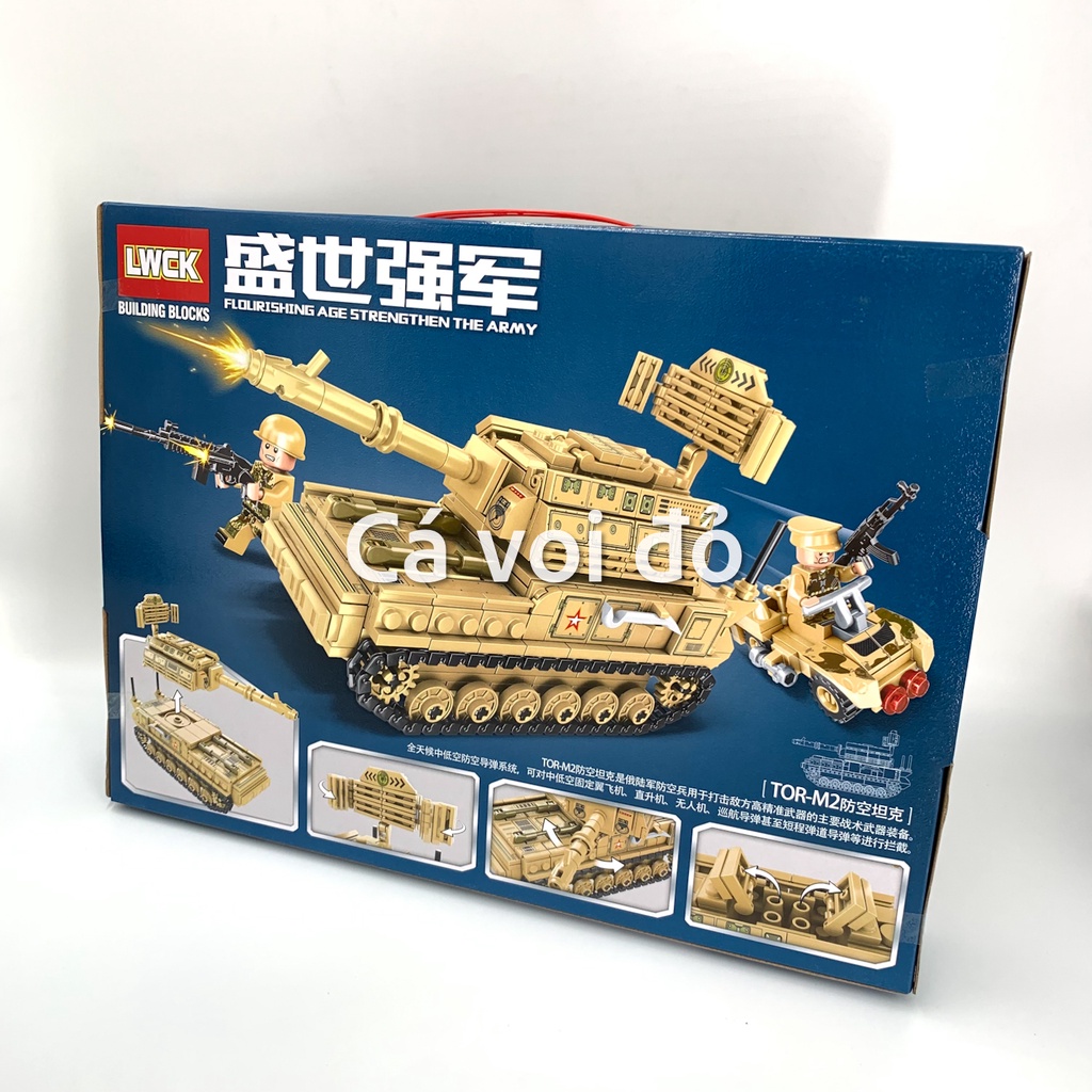 Bộ xếp hình xe tăng-Bộ lớn 524 chi tiết-siêu to khổng lồ 90014.