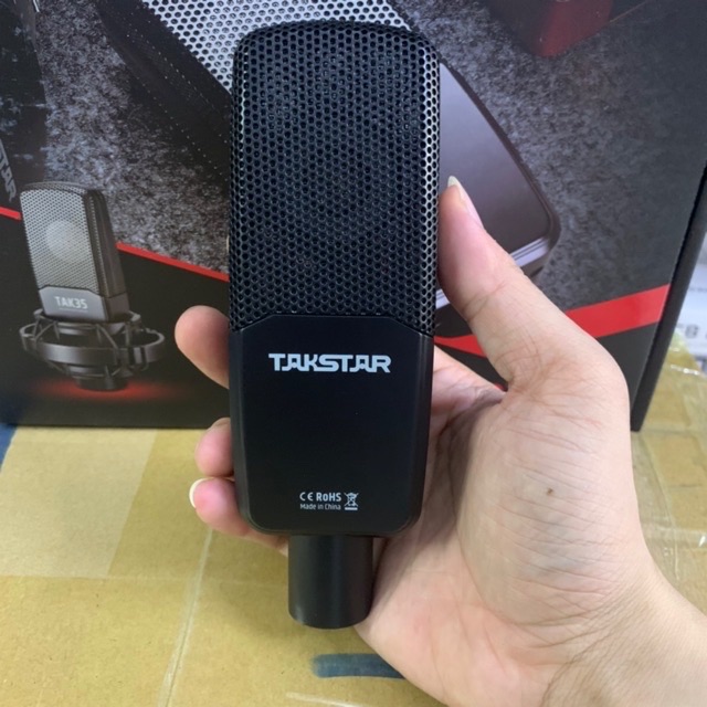 Combo Hát Thu Âm Livestream Mic Tak-35 Sound card icon pro tặng kèm tai nhét xịn bh 2 năm