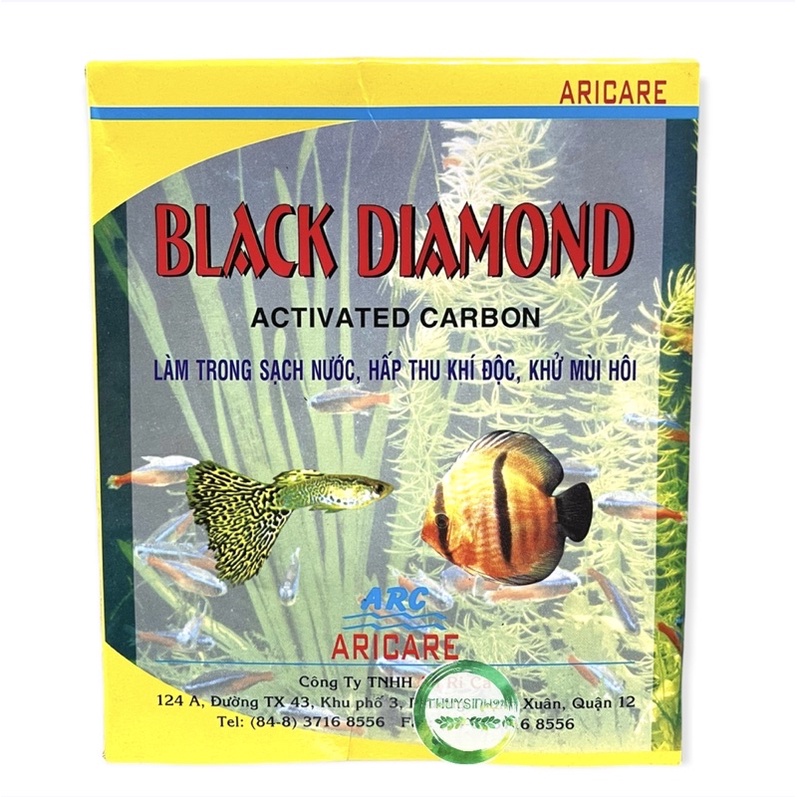 Than hoạt tính BLACK DIAMOND vật liệu lọc khử độc khử mùi tanh bể cá