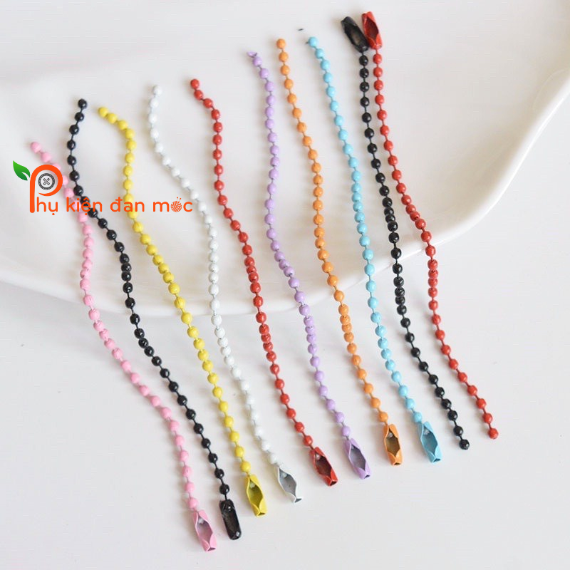 (Set 10) Móc Dây Bi, Xích Bi Gắn Móc Khóa Handmade