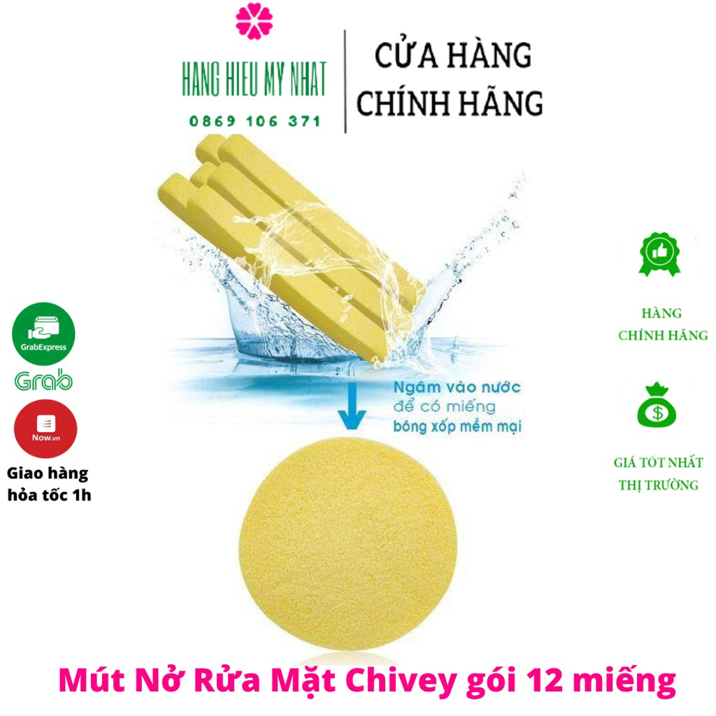 Bông nở rửa mặt bọt biển cao cấp