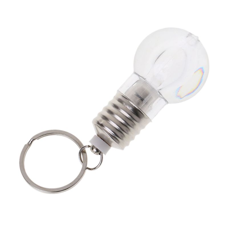 Móc Khóa Bóng Đèn LED Mini Thay Đổi Màu Sắc Sáng Tạo