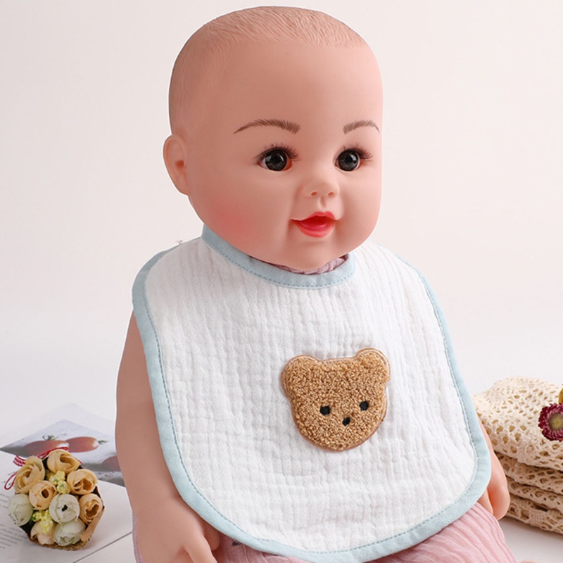 Set 2 Yếm Ăn Cotton Mềm Mại Dành Cho Bé Sơ Sinh